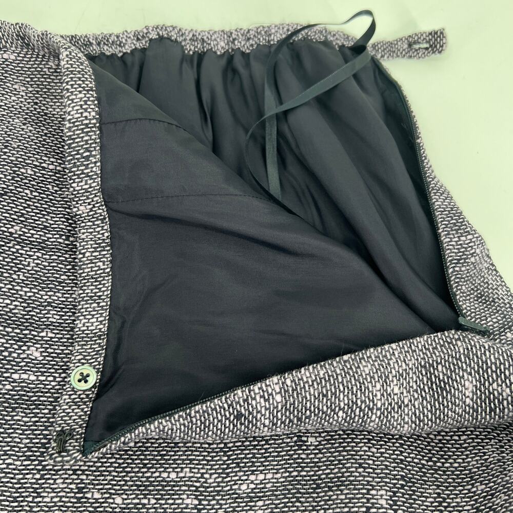 Linda Allard Ellen Tracy Linen Blend Skirt Womens 22 Lavender Purple Tweed NEW - Picture 7 of 11